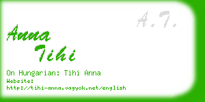 anna tihi business card